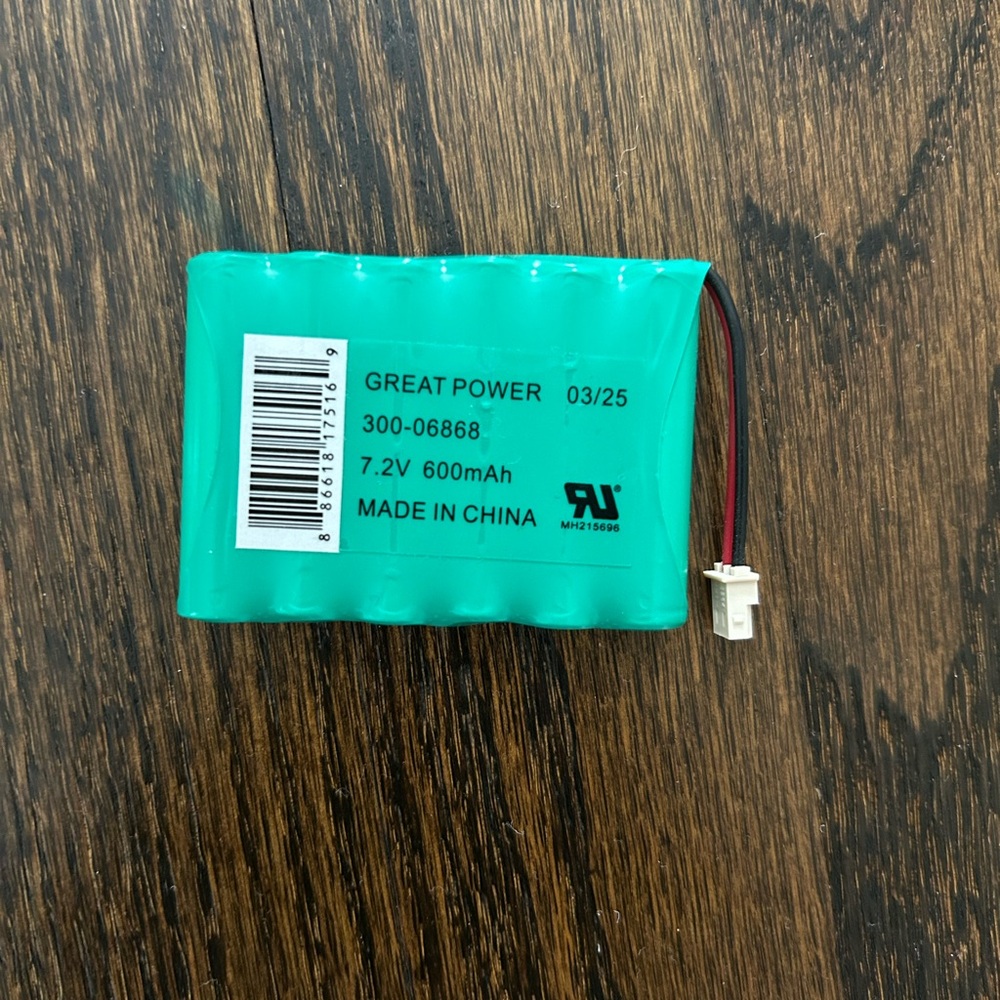 ADT Battery Replacement - 7.2V 600mAh
